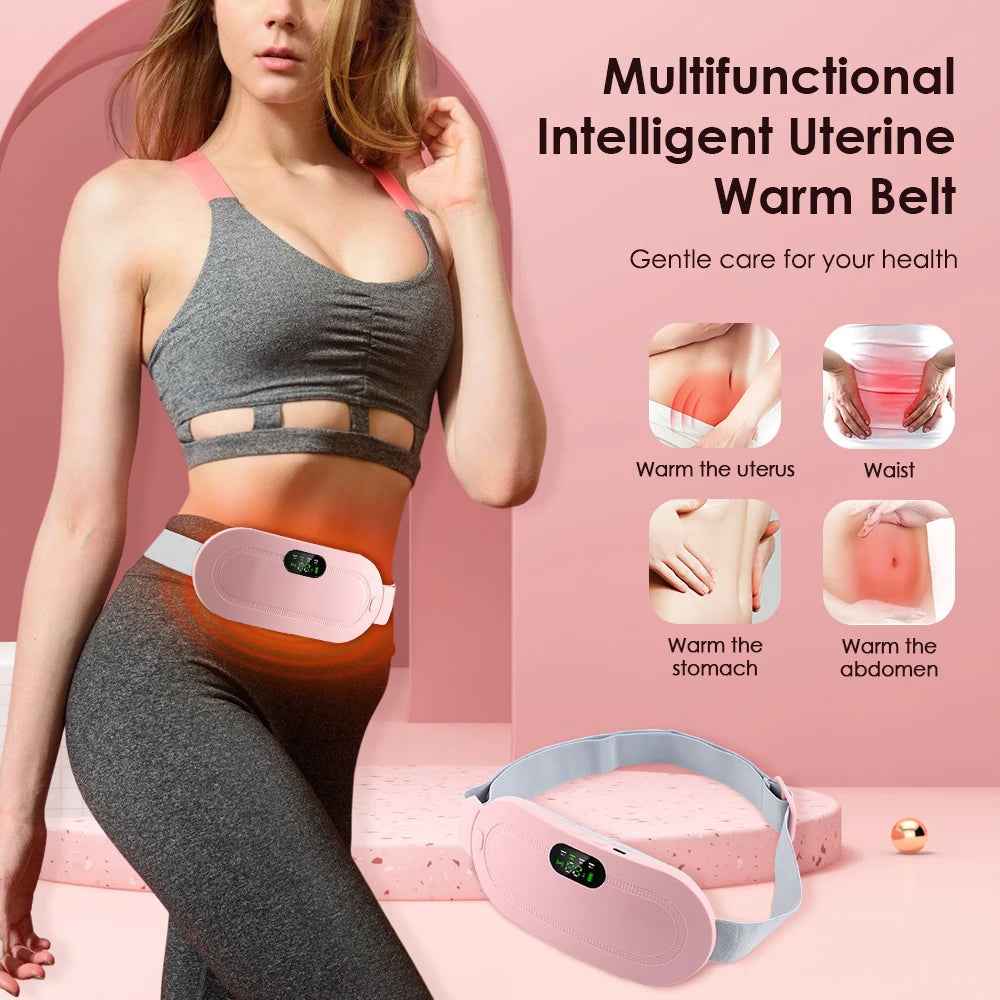 Rechargeable Menstrual Heating Pad Relief Pain Belt Massager | حزام تدليك وتسخين لتخفيف ألم الدورة الشهرية قابل للشحن