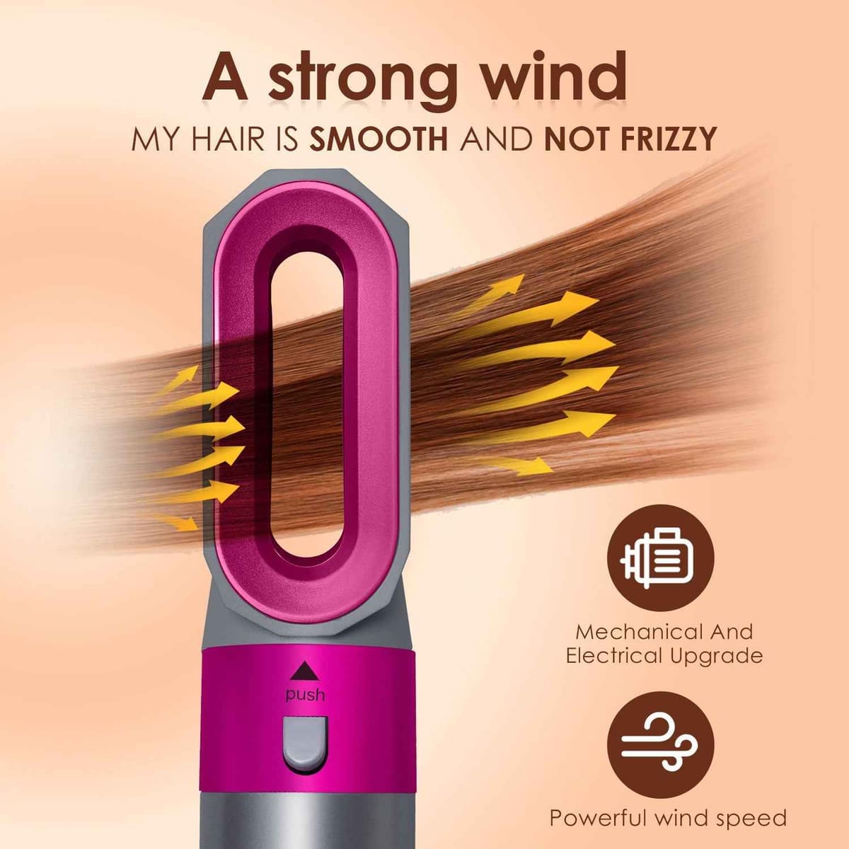 Hot Air Brush: Dry, Style, and Volumize with Ionic Technology (5-in-1) | فرشاة هواء ساخن لتصفيف وتجفيف الشعر 5 في 1