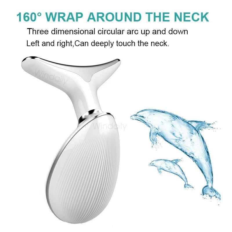 Rechargeable LED Facial And Neck Massager | جهاز تدليك الوجه والرقبة بإضاءة LED قابل لإعادة الشحن