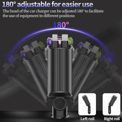 best 5 in 1 type c fast car charger with ambient interior lighting UAE