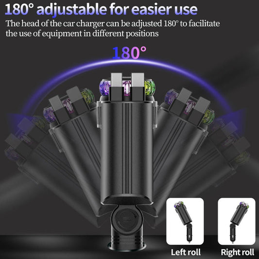 best 5 in 1 type c fast car charger with ambient interior lighting UAE