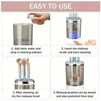 Electric Makeup Brush Cleaner – Clean & Dry in Seconds!