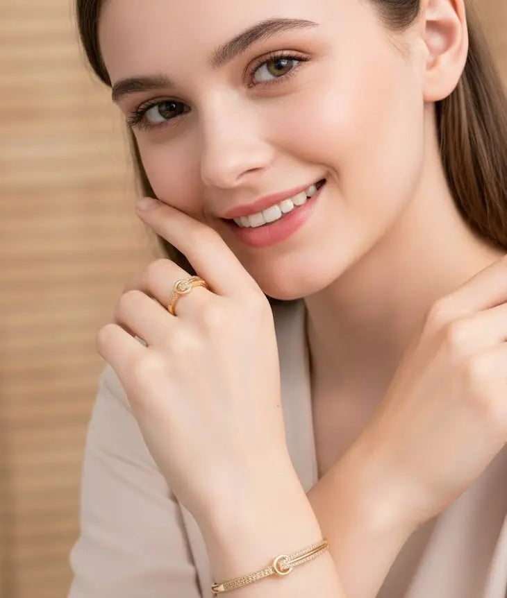 Circle Classic Interlocking Bangle & Ring Set | UAE | LuxeOasis 0ydufd-ig.myshopify.com