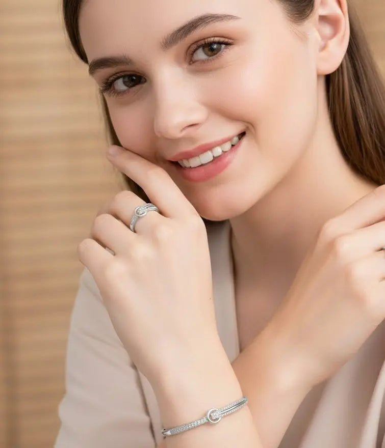 Circle Classic Interlocking Bangle & Ring Set | UAE | LuxeOasis 0ydufd-ig.myshopify.com