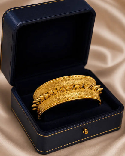 Elegant Spiked Gold Statement Bangle | UAE | LuxeOasis 0ydufd-ig.myshopify.com