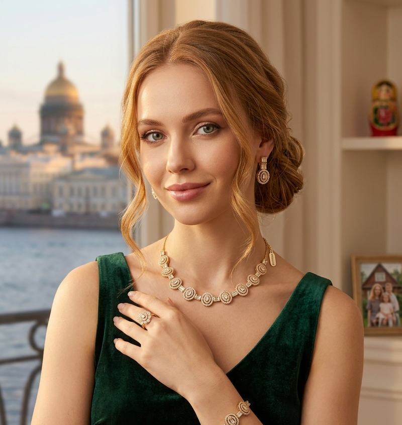 Elegant 4-Piece Gold-Toned Jewelry Set | LuxeOasis UAE