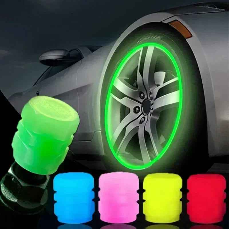 Car&Motorcycle Tire Electric Luminous Valve Caps | أغطية صمامات إطارات مضيئة للسيارات والدراجات النارية