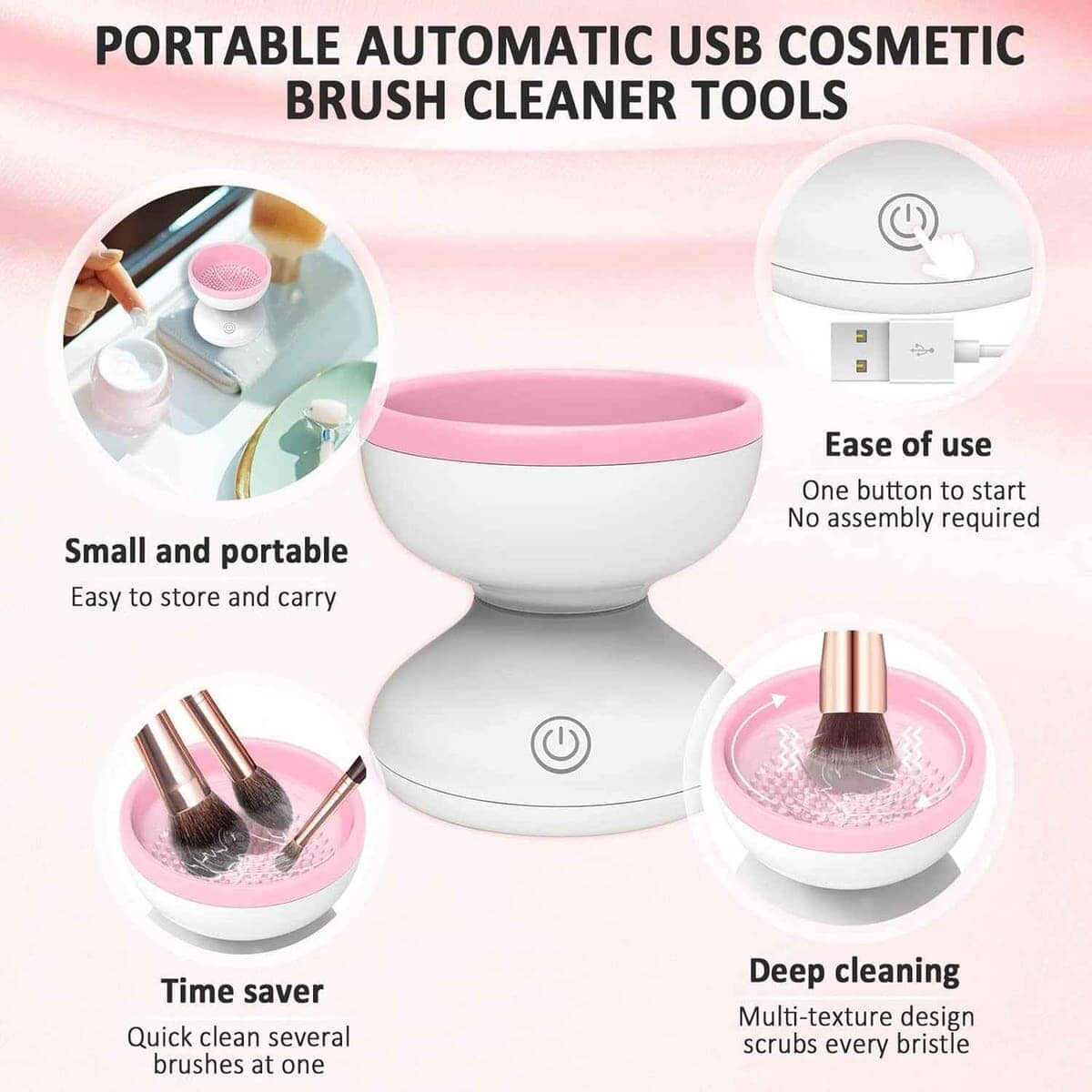 Electric Makeup Brush Cleaner Machine | جهاز تنظيف فرش المكياج الكهربائي