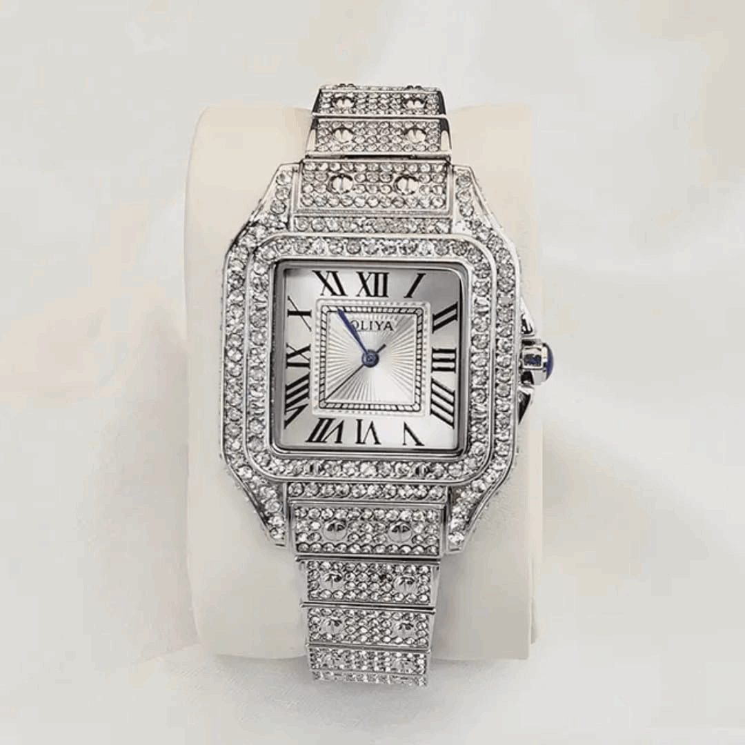 Oliya Custom Dial Hip Hop Watch for Her | ساعة هيب هوب بتصميم مخصص للنساء