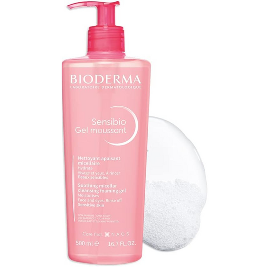 Bioderma Sensibio Soothing Micellar Cleansing Foaming Gel For Sensitive Skin | جل التنظيف الرغوي المهدئ «بيوديرما سينسيبيو» للبشرة الحساسة