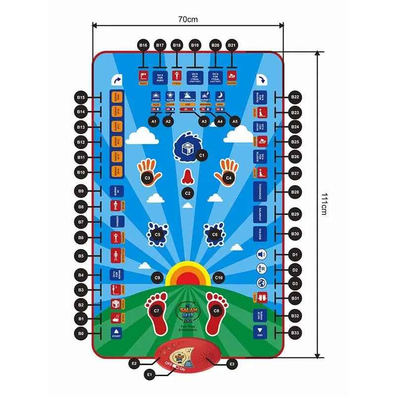 Kids Prayer Mat with LED Lights and Audio Guide