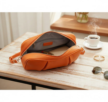 buy pebbled orange crossbody bag online Dubai