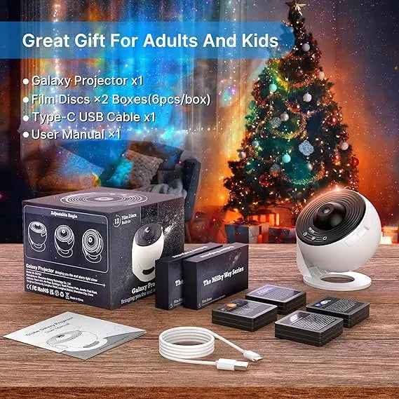 Planetarium Projector Night Light (12-in-1) | جهاز عرض النجوم وضوء ليلي للأطفال (12 في 1)
