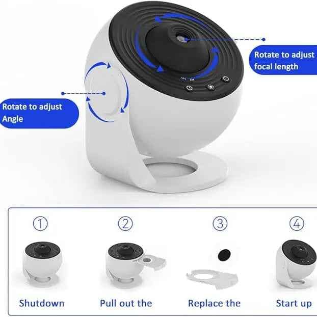 Planetarium Projector Night Light (12-in-1) | جهاز عرض النجوم وضوء ليلي للأطفال (12 في 1)