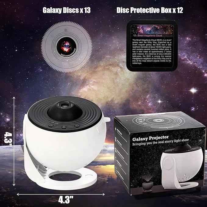 Planetarium Projector Night Light (12-in-1) | جهاز عرض النجوم وضوء ليلي للأطفال (12 في 1)